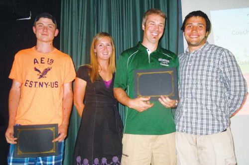 David Cox, Melanie Robinson, Ben Moser and Johnny Vinkle at the SLHS athletic awards banquet on June 4 at SLHS